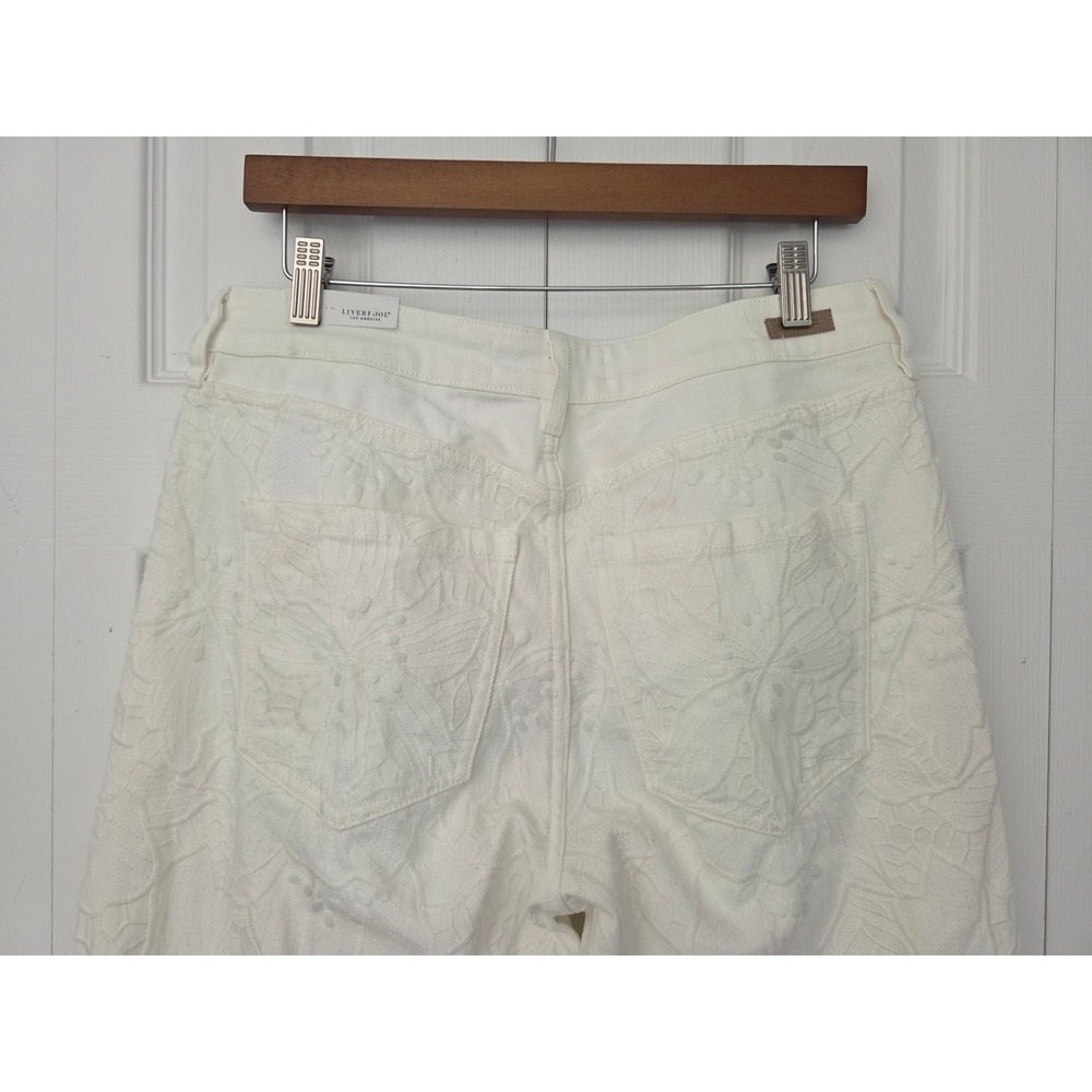 Liverpool The Stride Jeans Wide Leg Floral Pants Womens 8/29 Ivory NWT $139 - Picture 5 of 11